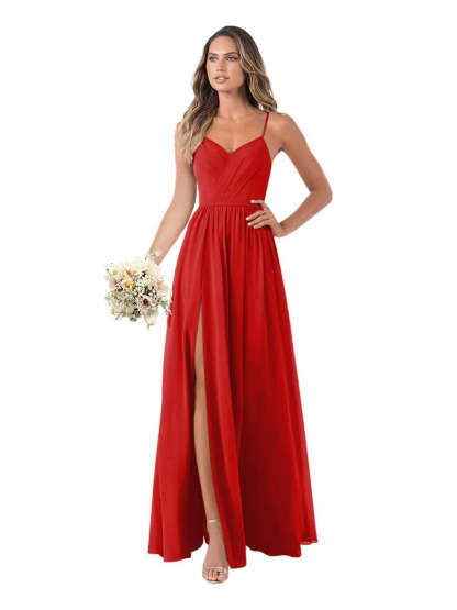 Floor-Length Sleeveless Chiffon Bridesmaid Dresses in A-Line/Princess Style