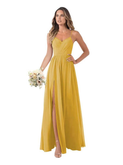 Floor-Length Sleeveless Chiffon Bridesmaid Dresses in A-Line/Princess Style