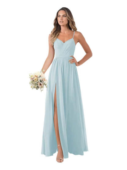 Floor-Length Sleeveless Chiffon Bridesmaid Dresses in A-Line/Princess Style