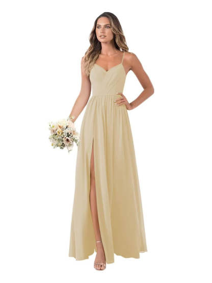 Floor-Length Sleeveless Chiffon Bridesmaid Dresses in A-Line/Princess Style