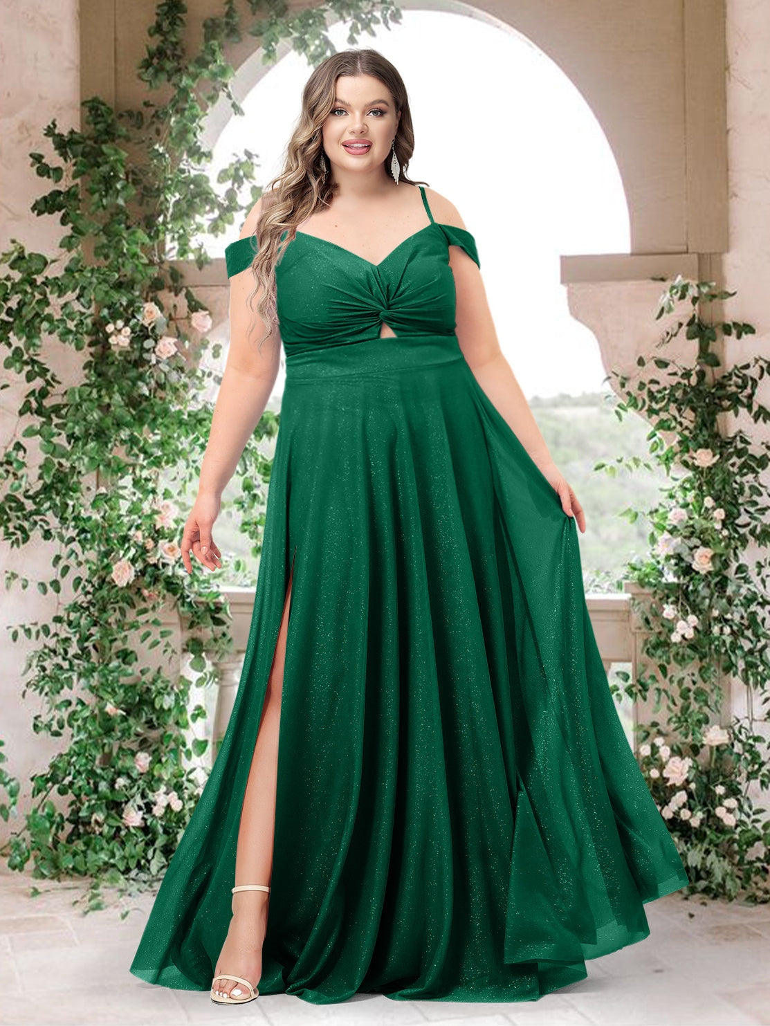 Plus Size Sweetheart A-Line Princess Bridesmaid Dresses with Ruffles
