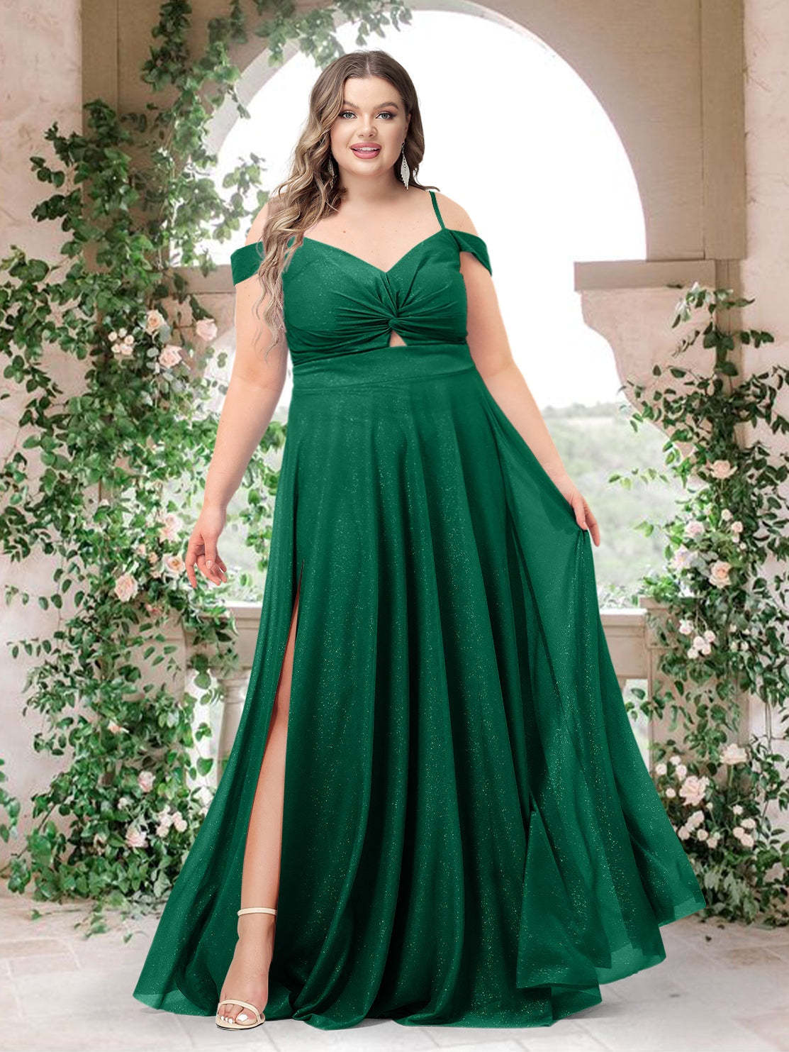 Plus Size Sweetheart A-Line Princess Bridesmaid Dresses with Ruffles