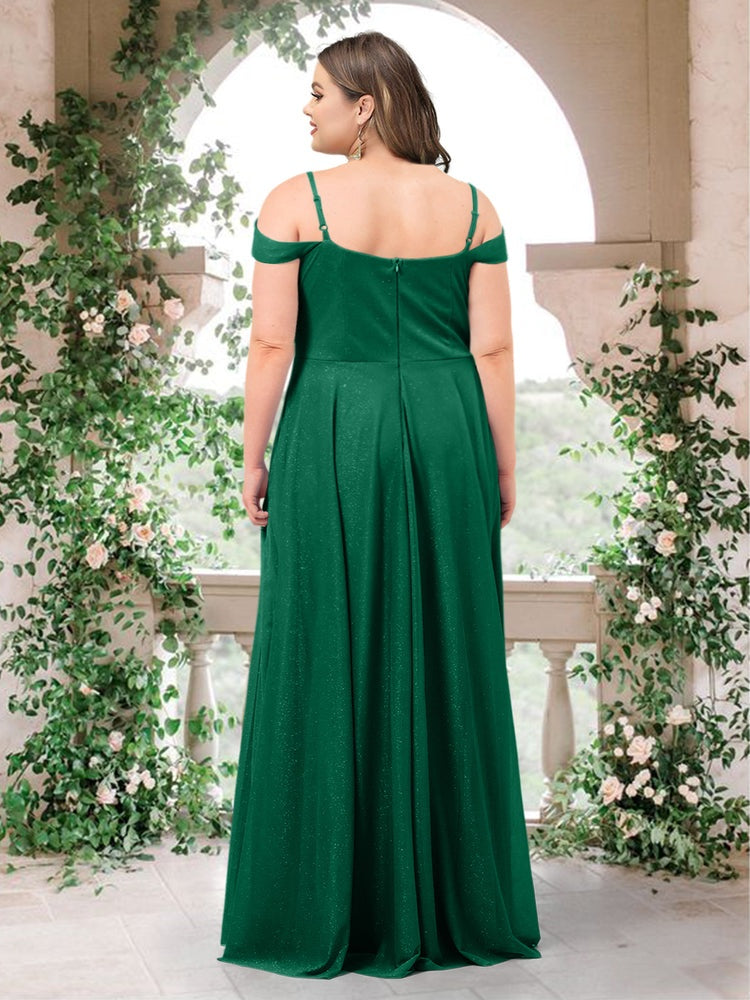 Plus Size Sweetheart A-Line Princess Bridesmaid Dresses with Ruffles