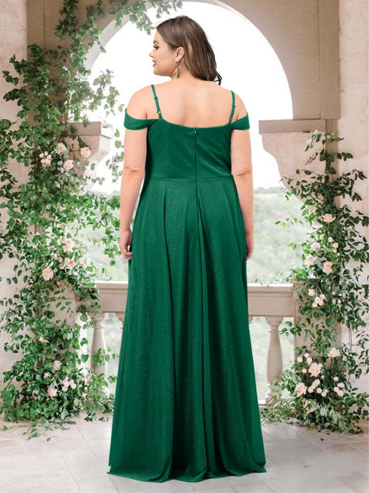 Plus Size Sweetheart A-Line Princess Bridesmaid Dresses with Ruffles