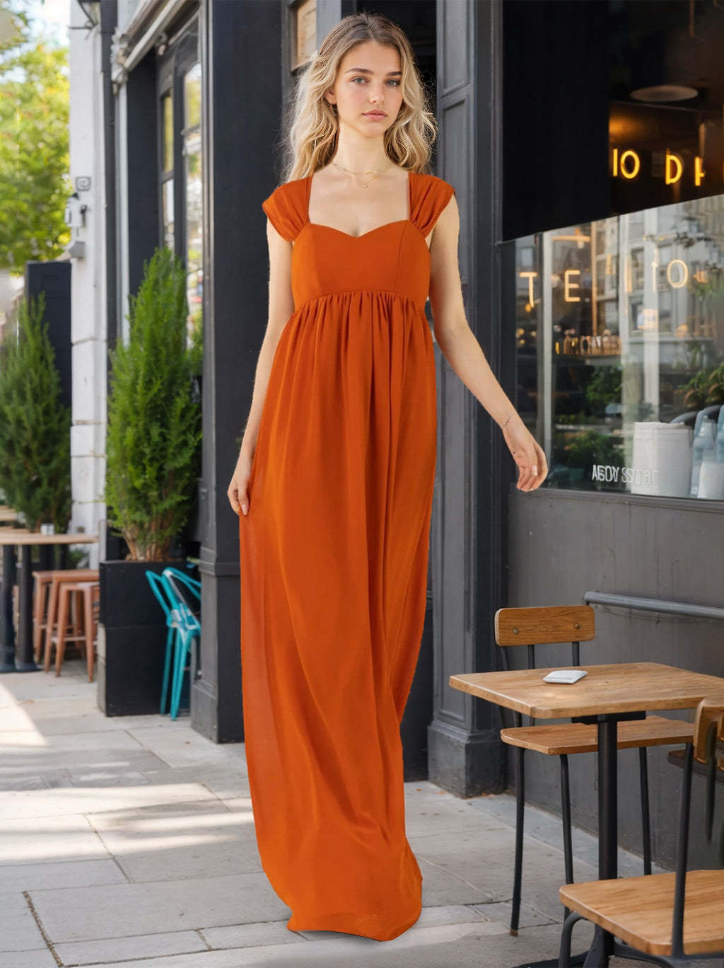 Sweetheart Neckline Princess A-Line Sleeveless Floor-Length Ruffled Bridesmaid Dresses