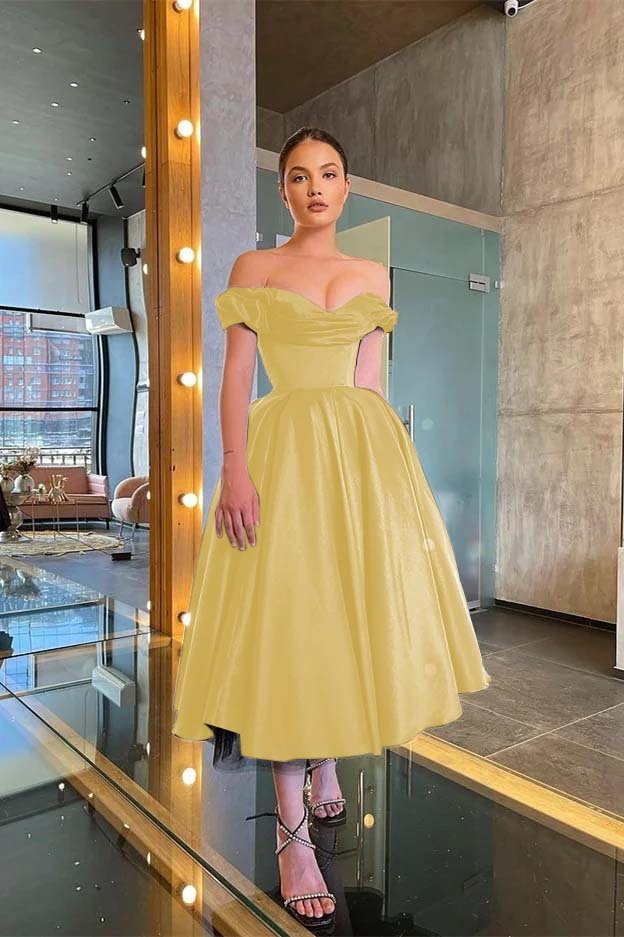 Chic Off the Shoulder Strapless Sleeveless Little Black A Line Prom Dress