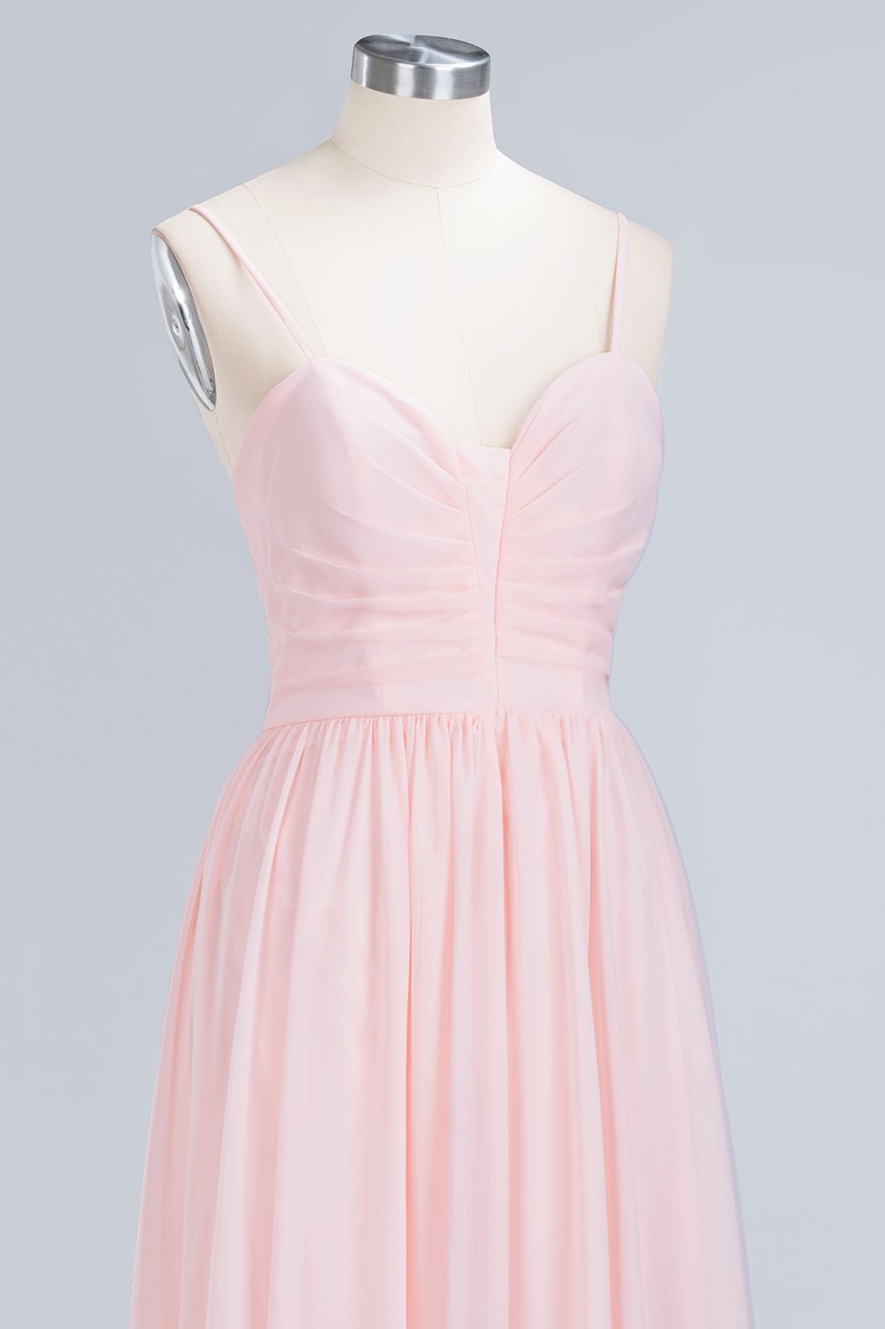 BMbridal Chiffon Spaghetti-Straps Sleeveless Affordable Bridesmaid Dress Online-BMbridal
