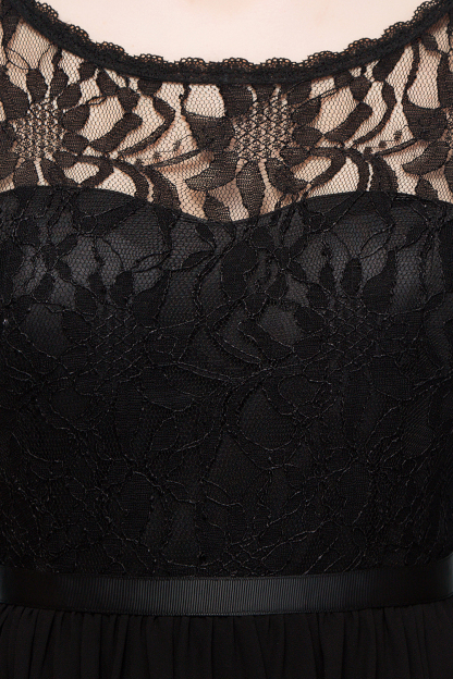 BMbridal Pretty Scoop Sleeveless Black Lace Short Junior Bridesmaid Dress-BMbridal