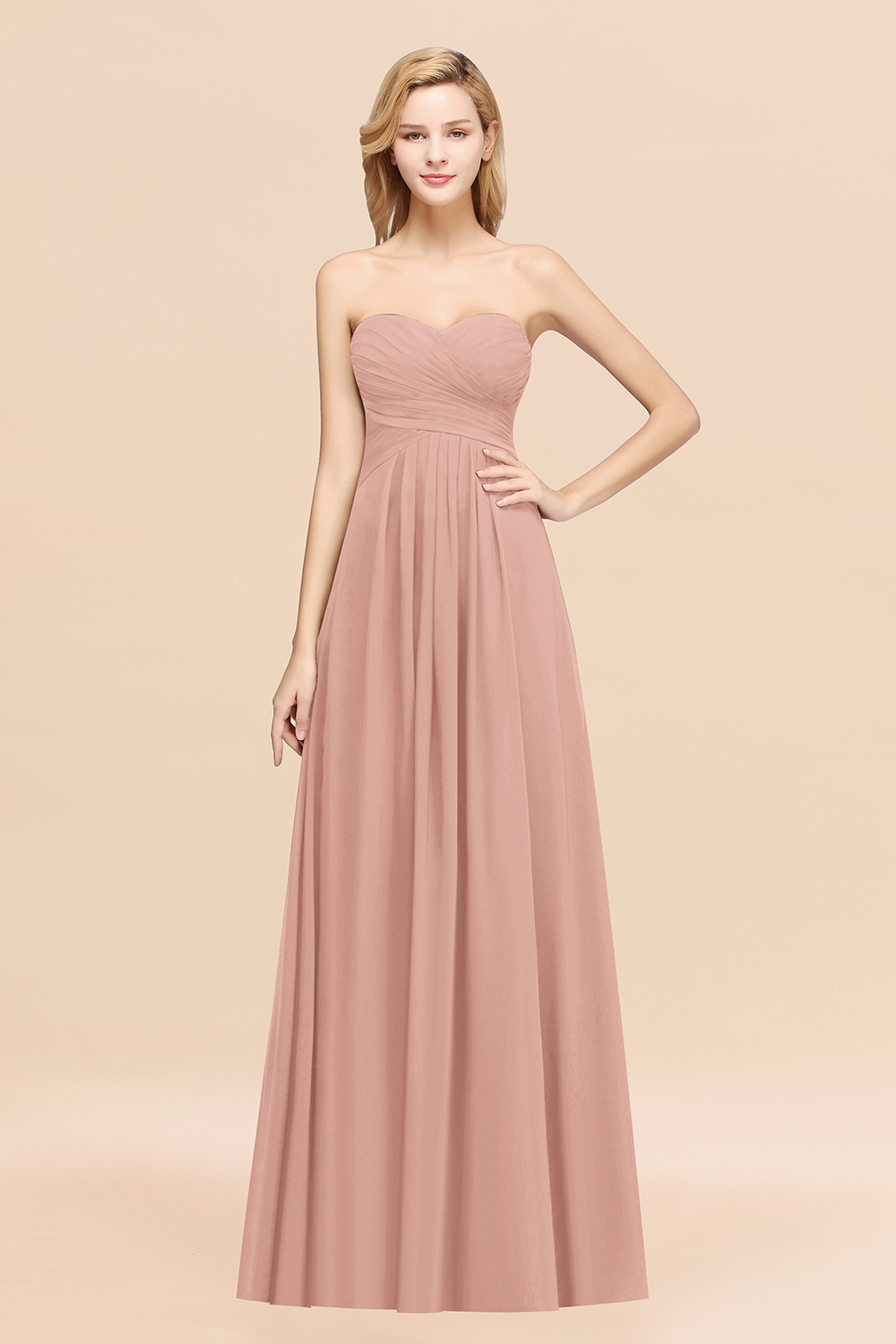 BMbridal Vintage Sweetheart Long Grape Affordable Bridesmaid Dresses Online-BMbridal