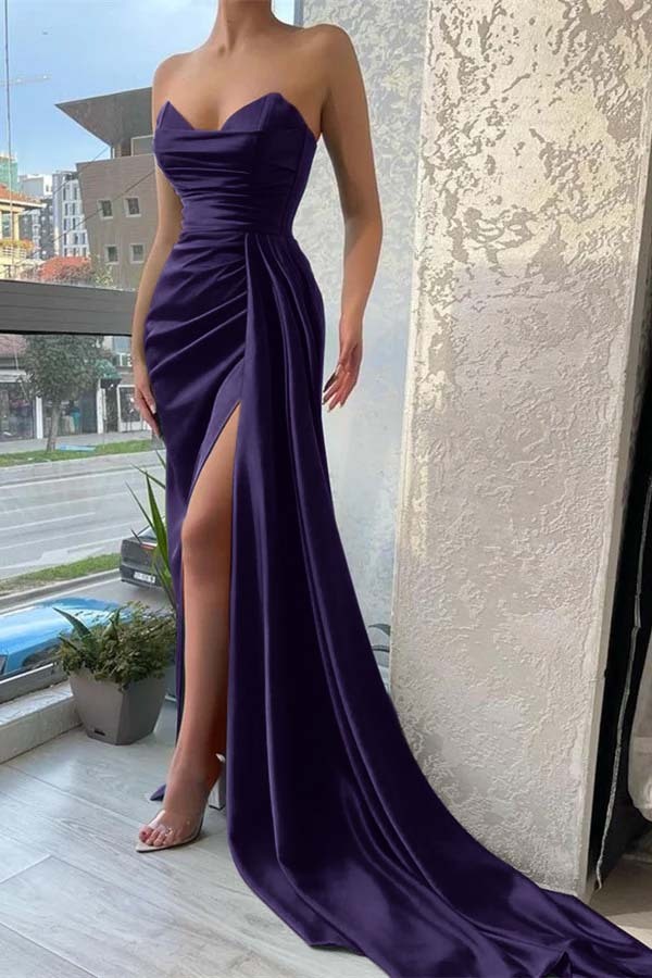 Classy Sweetheart Jade Mermaid Prom Dress Long With Split Ruffles