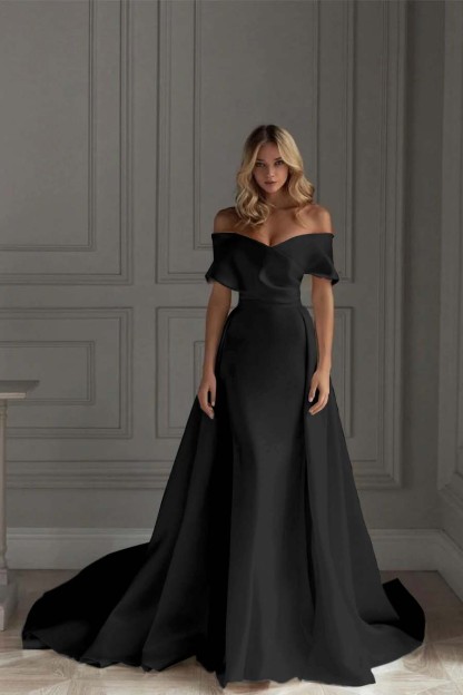 Off the Shoulder Strapless Sleeveless Long Prom Dress With Ruffles