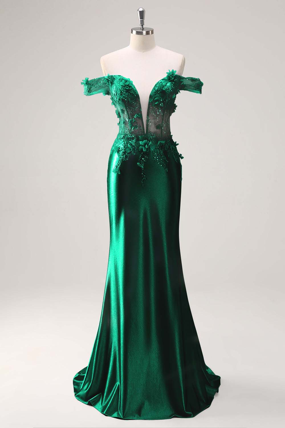 Strapless Sleeveless Long Mermaid Prom Dress With Appliques Pleated