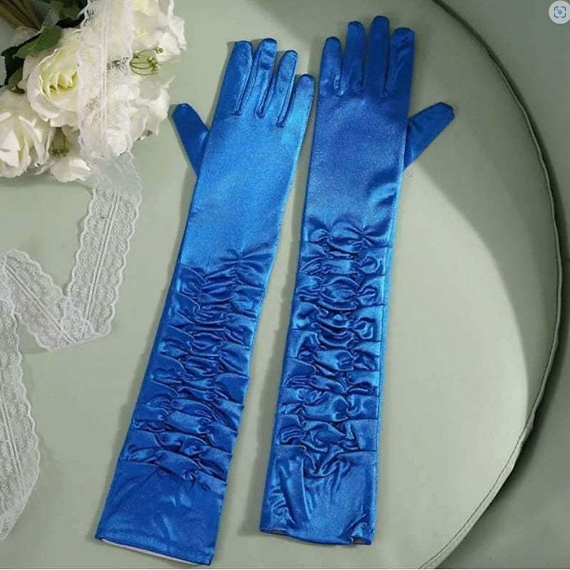 Solid Color Patchwork Gloves for Women's 1950s Christmas Party Prom