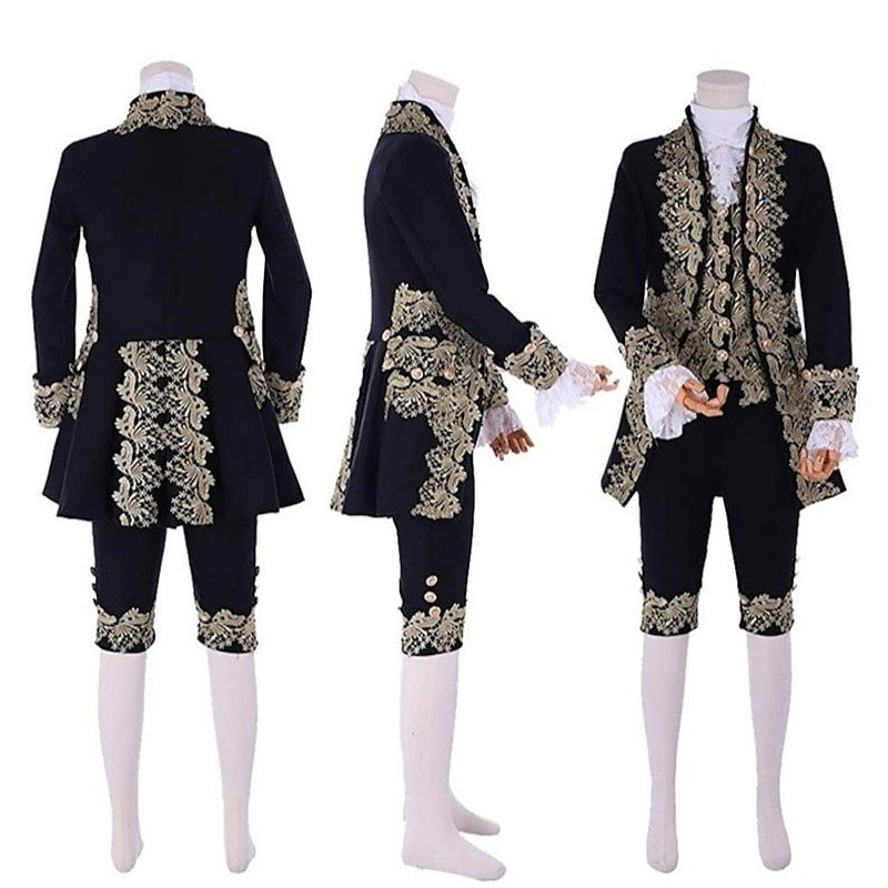 Baroque Victorian Rococo Halloween Party Costumes for Men in Royal