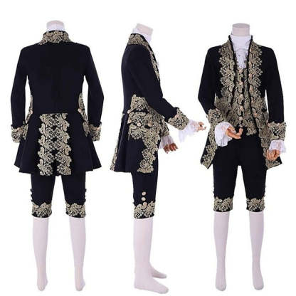 Baroque Victorian Rococo Halloween Party Costumes for Men in Royal