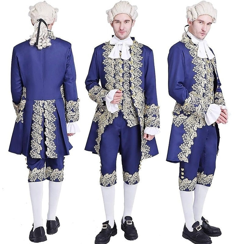 Baroque Victorian Rococo Halloween Party Costumes for Men in Royal