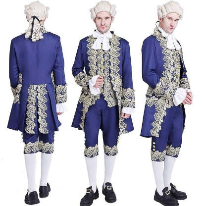 Baroque Victorian Rococo Halloween Party Costumes for Men in Royal