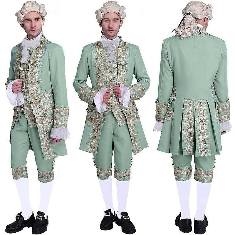 Baroque Victorian Rococo Halloween Party Costumes for Men in Royal