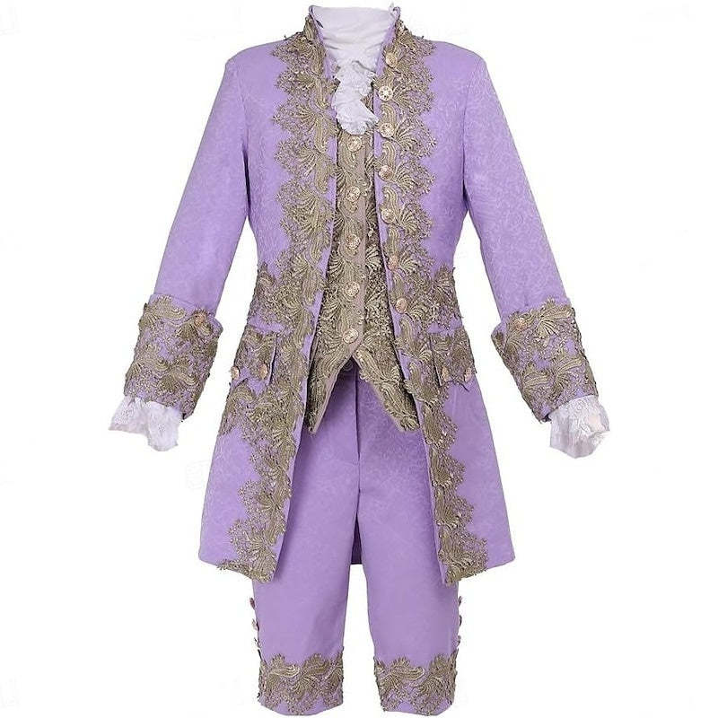 Baroque Victorian Rococo Halloween Party Costumes for Men in Royal