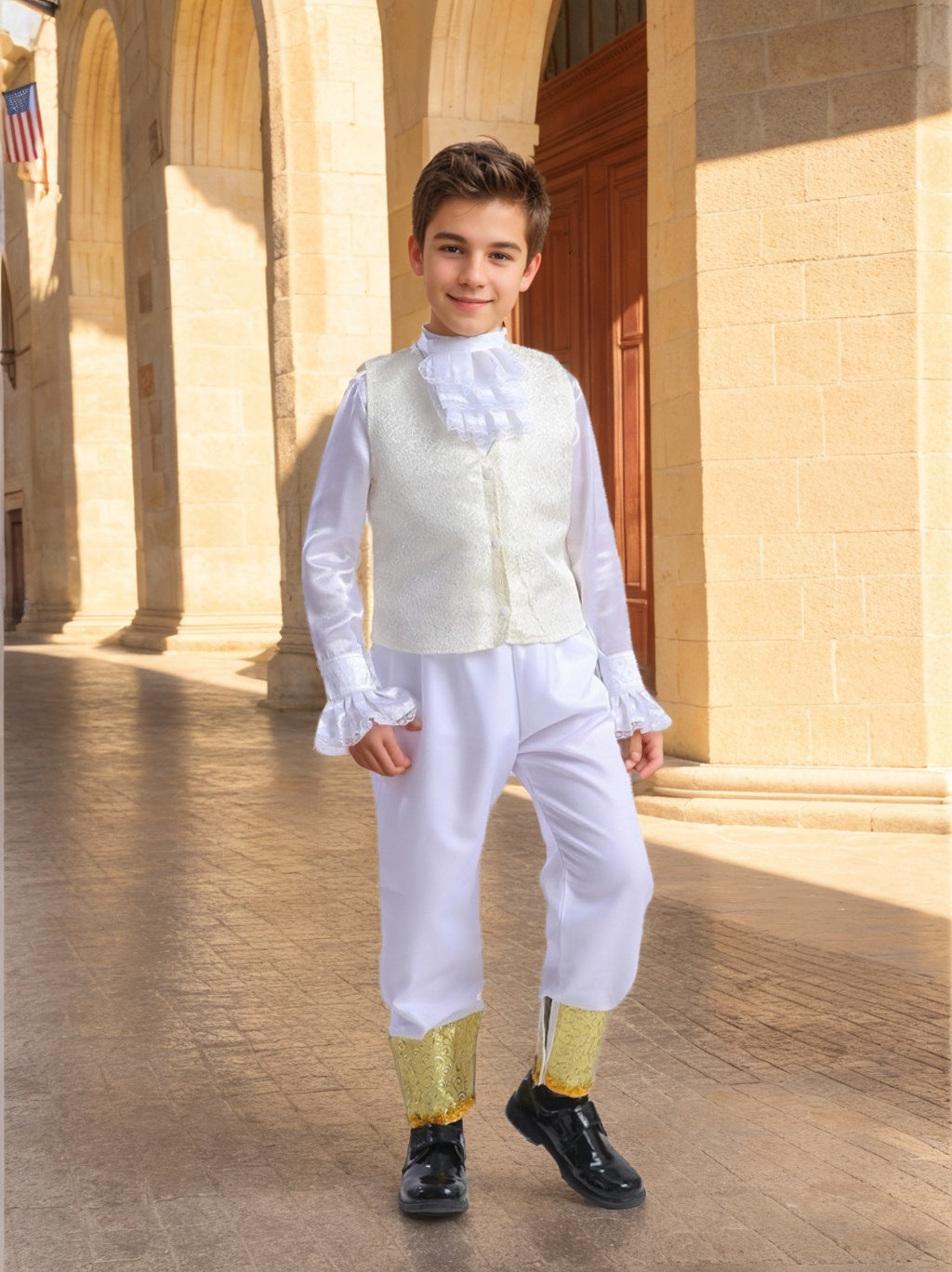 Rococo Masquerade Set for Boys with Victorian Lace Costumes and Evening Party Attire