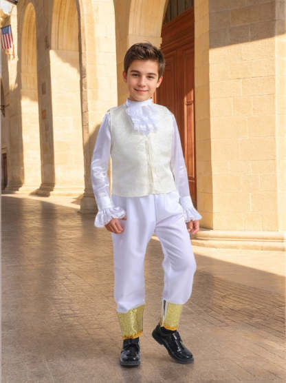 Rococo Masquerade Set for Boys with Victorian Lace Costumes and Evening Party Attire