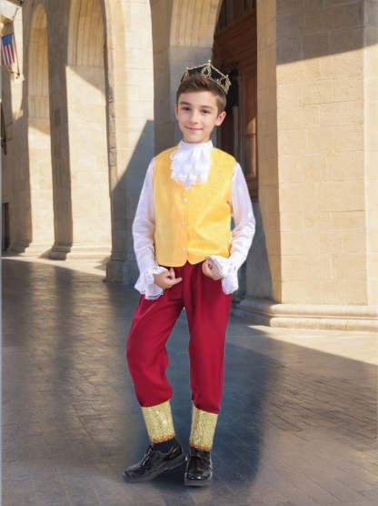 Rococo Masquerade Set for Boys with Victorian Lace Costumes and Evening Party Attire