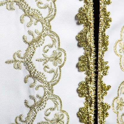 Retro Victorian Prince Waistcoat with Rococo Embroidery for Men's Masquerade