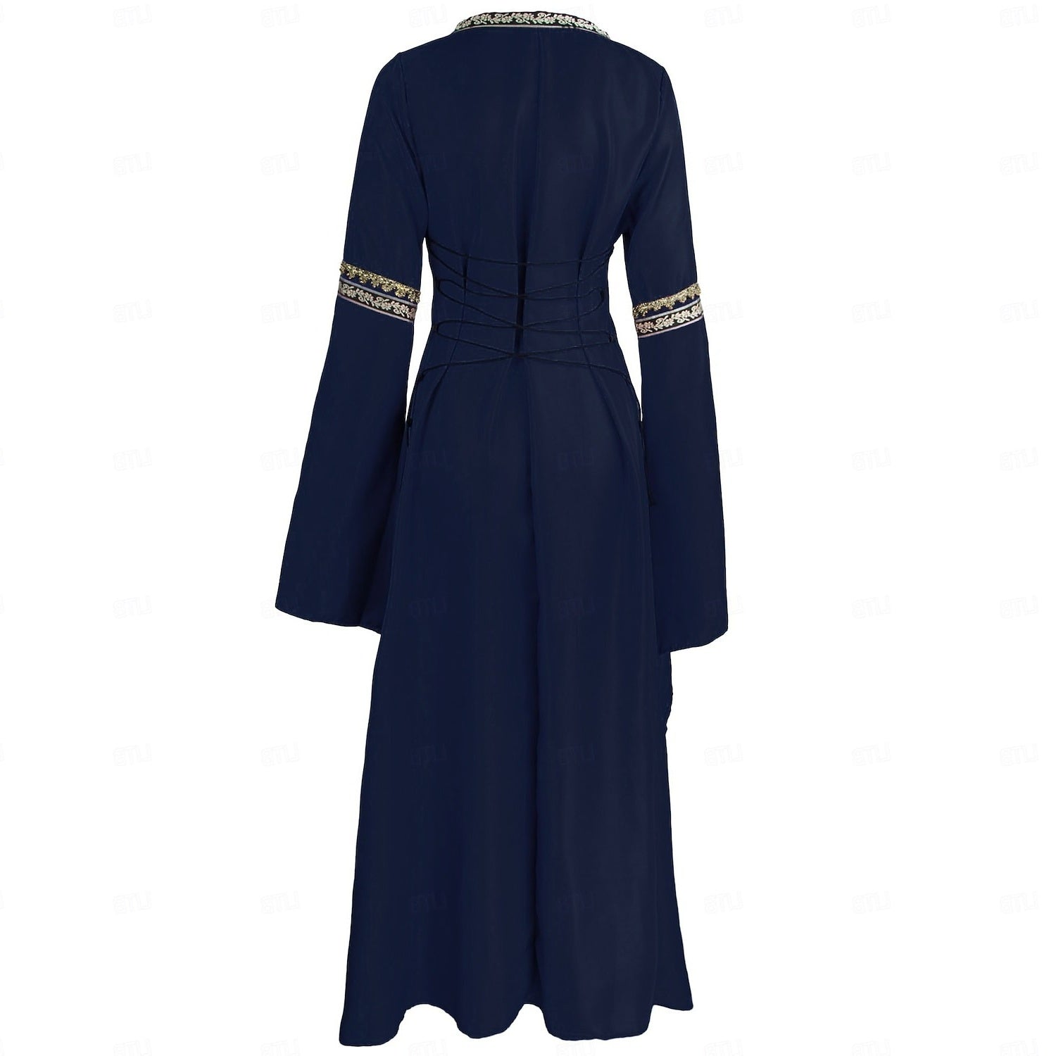 Vintage Medieval Renaissance Carnival Celtic Halloween Ankle-Length Dress for Women