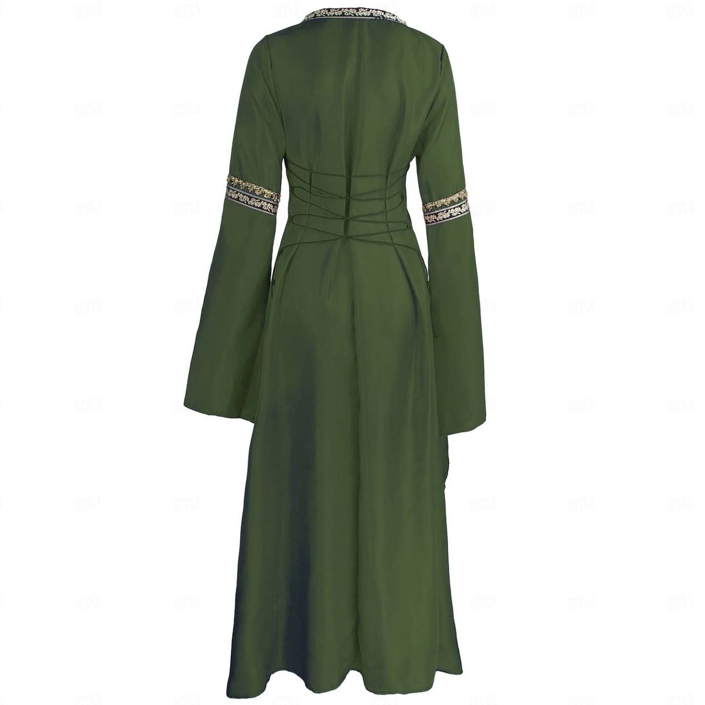 Vintage Medieval Renaissance Carnival Celtic Halloween Ankle-Length Dress for Women