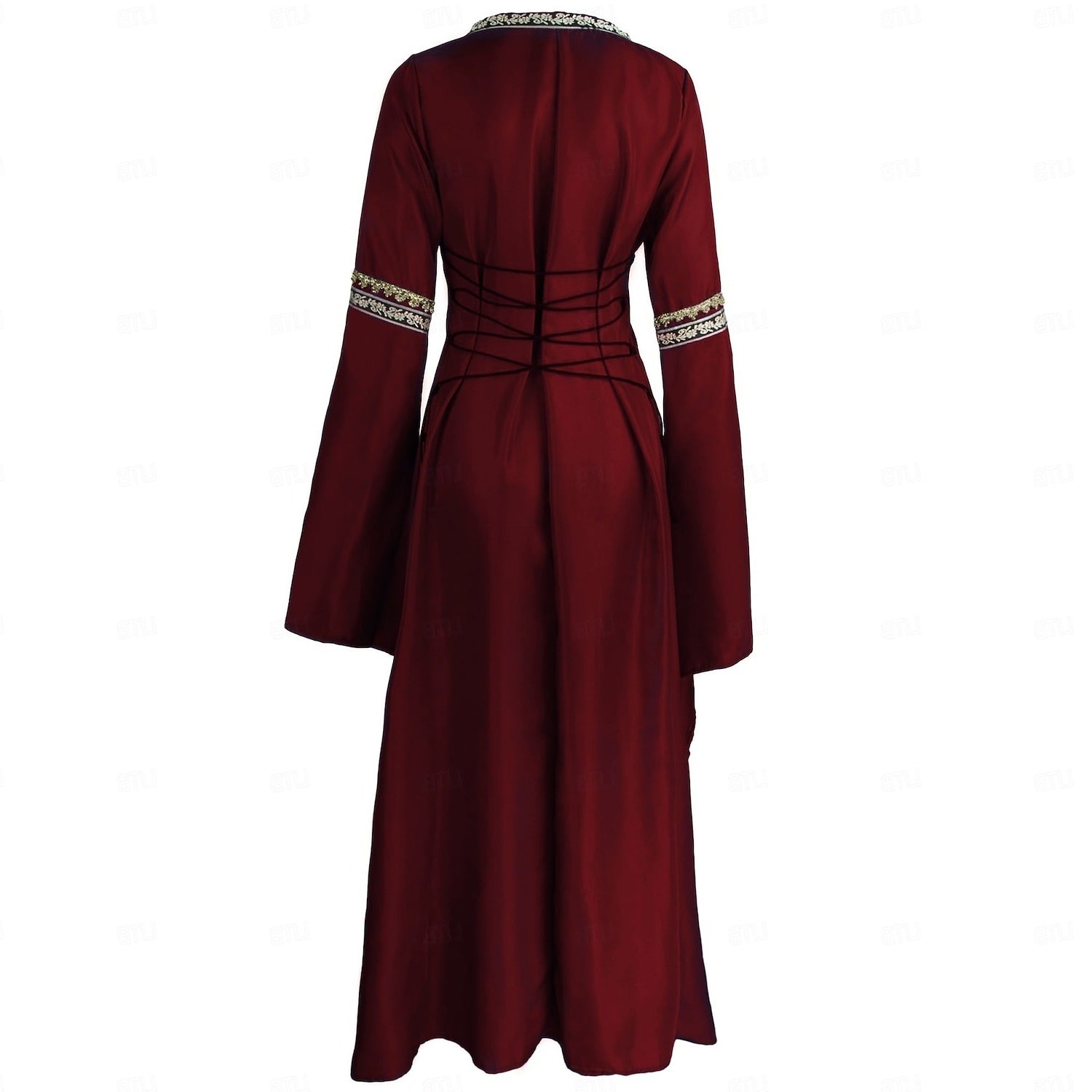 Vintage Medieval Renaissance Carnival Celtic Halloween Ankle-Length Dress for Women