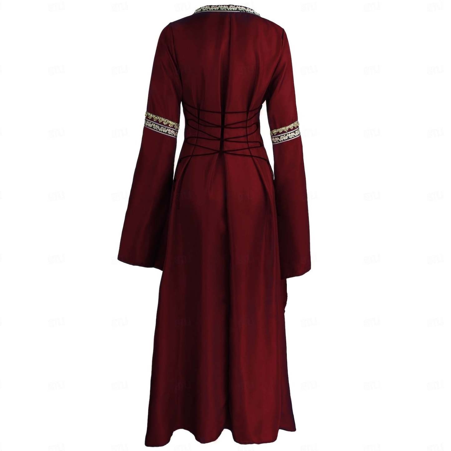 Vintage Medieval Renaissance Carnival Celtic Halloween Ankle-Length Dress for Women