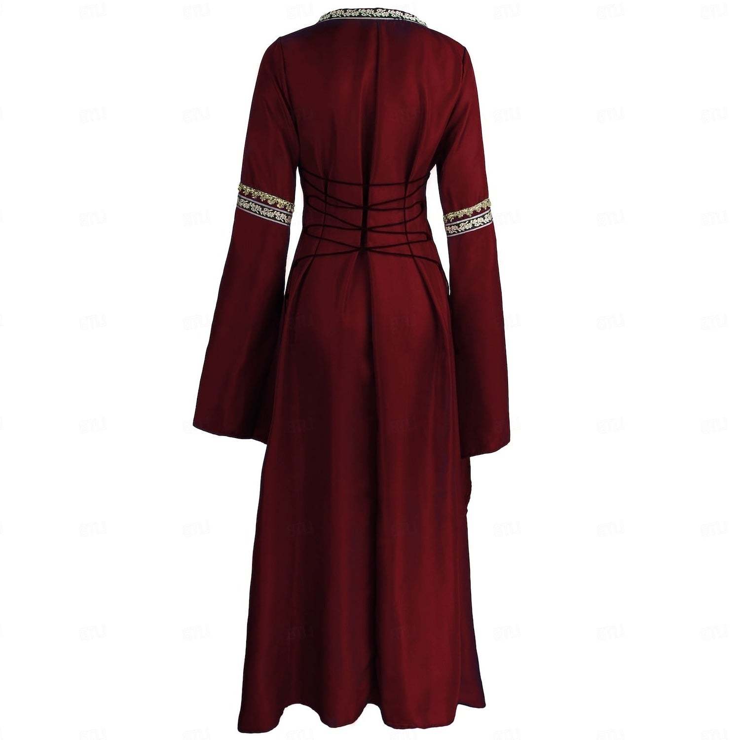 Vintage Medieval Renaissance Carnival Celtic Halloween Ankle-Length Dress for Women