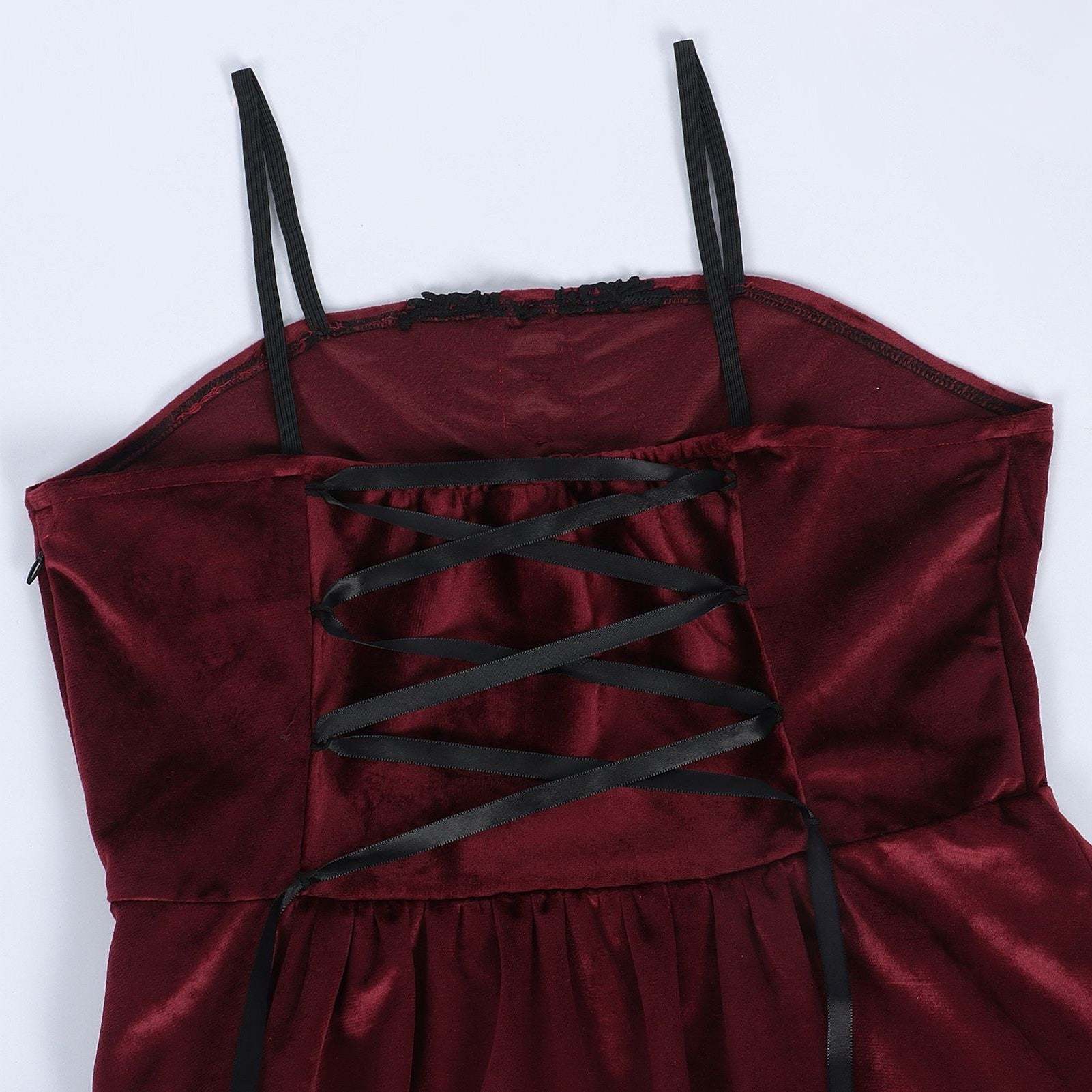 Spaghetti Strap Sleeveless A-Line Princess Cocktail Dress for Halloween Carnival Cosplay