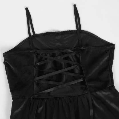 Spaghetti Strap Sleeveless A-Line Princess Cocktail Dress for Halloween Carnival Cosplay