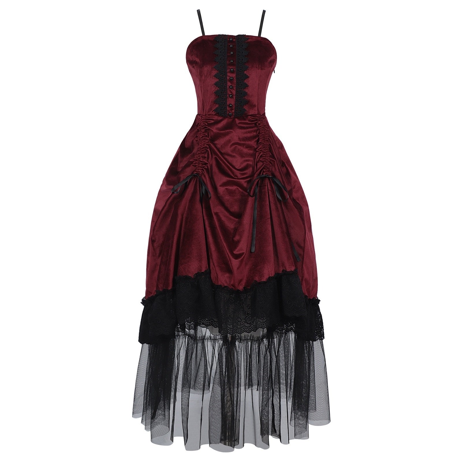 Spaghetti Strap Sleeveless A-Line Princess Cocktail Dress for Halloween Carnival Cosplay