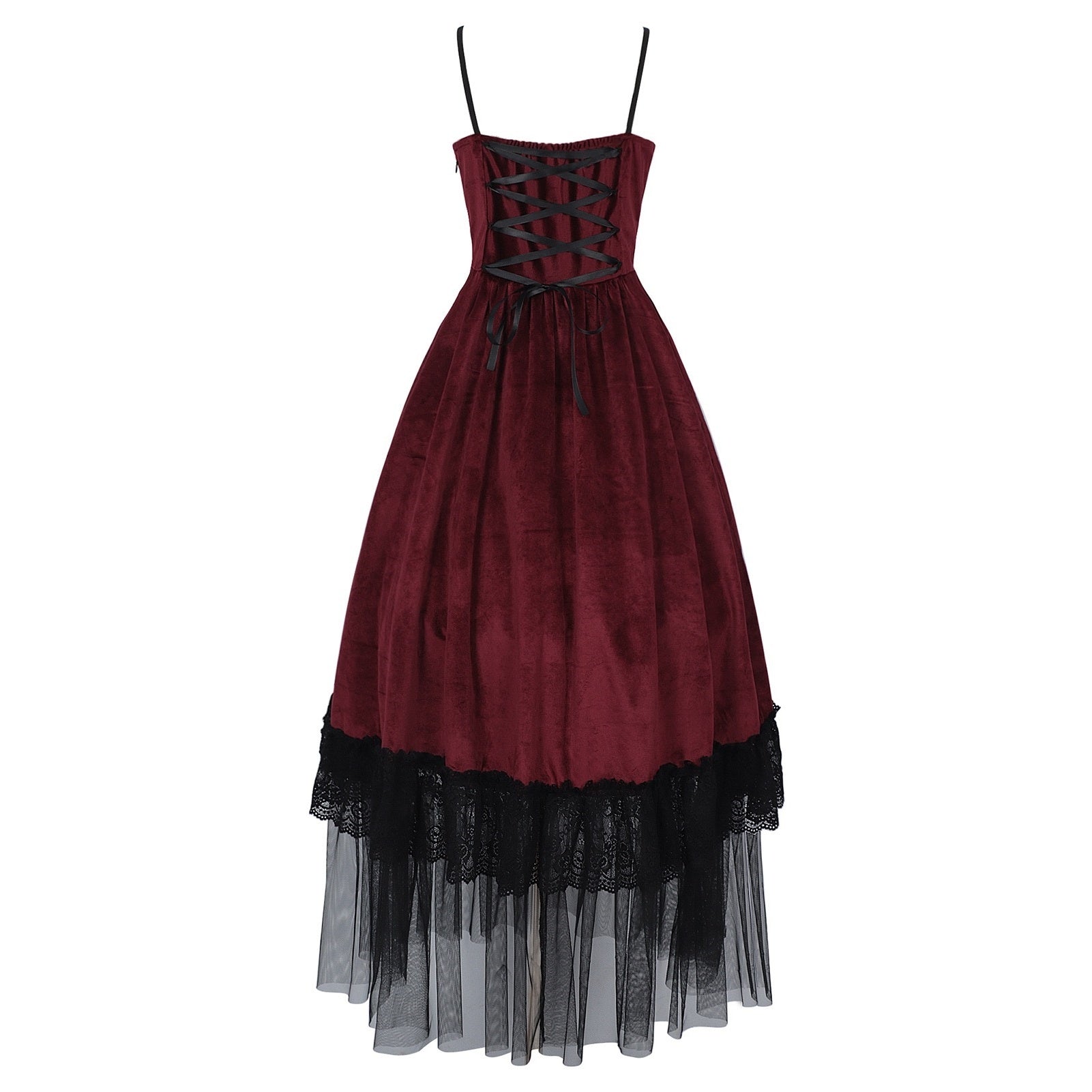 Spaghetti Strap Sleeveless A-Line Princess Cocktail Dress for Halloween Carnival Cosplay