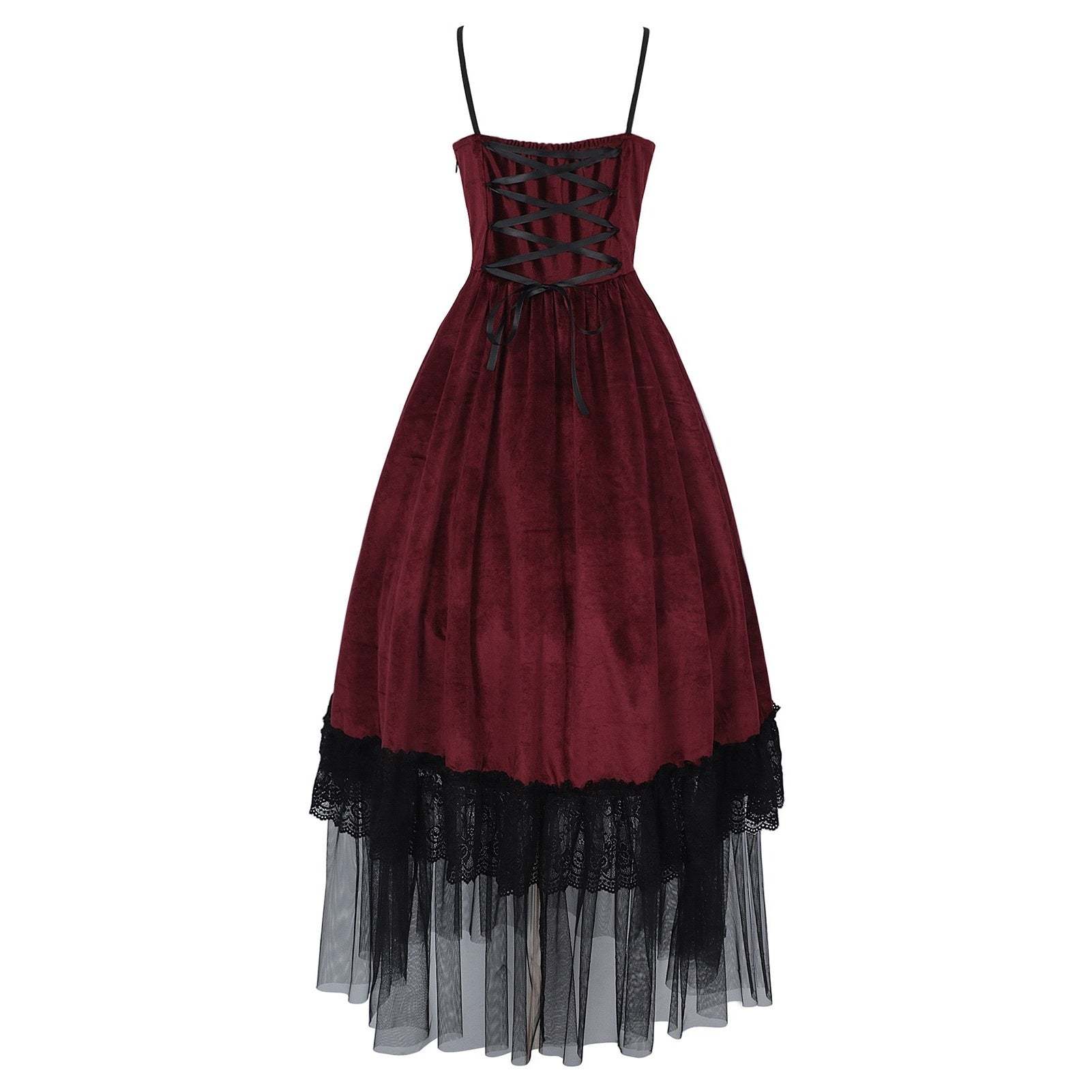 Spaghetti Strap Sleeveless A-Line Princess Cocktail Dress for Halloween Carnival Cosplay