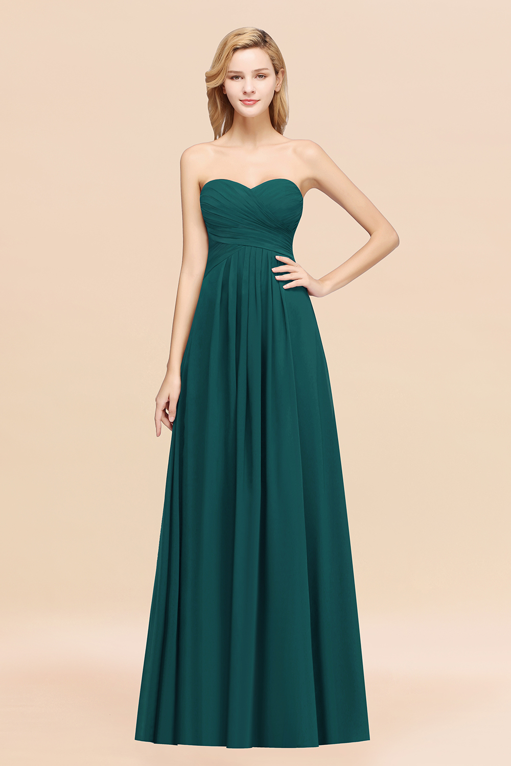 BMbridal Vintage Sweetheart Long Grape Affordable Bridesmaid Dresses Online-BMbridal