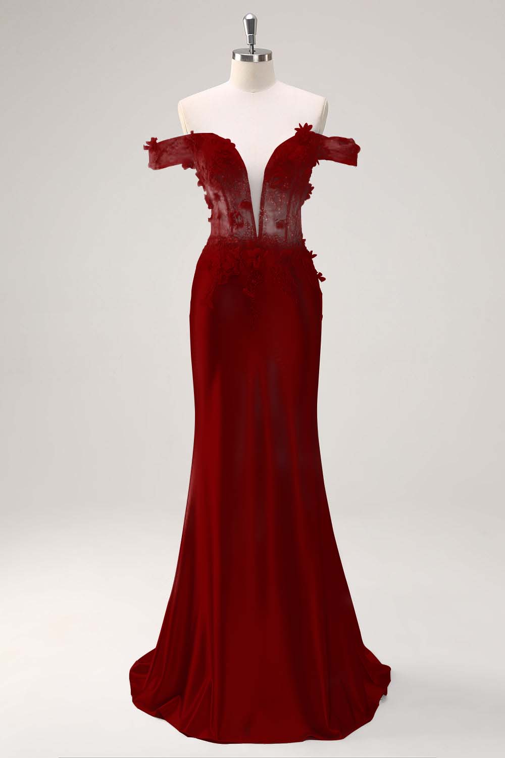 Strapless Sleeveless Long Mermaid Prom Dress With Appliques Pleated