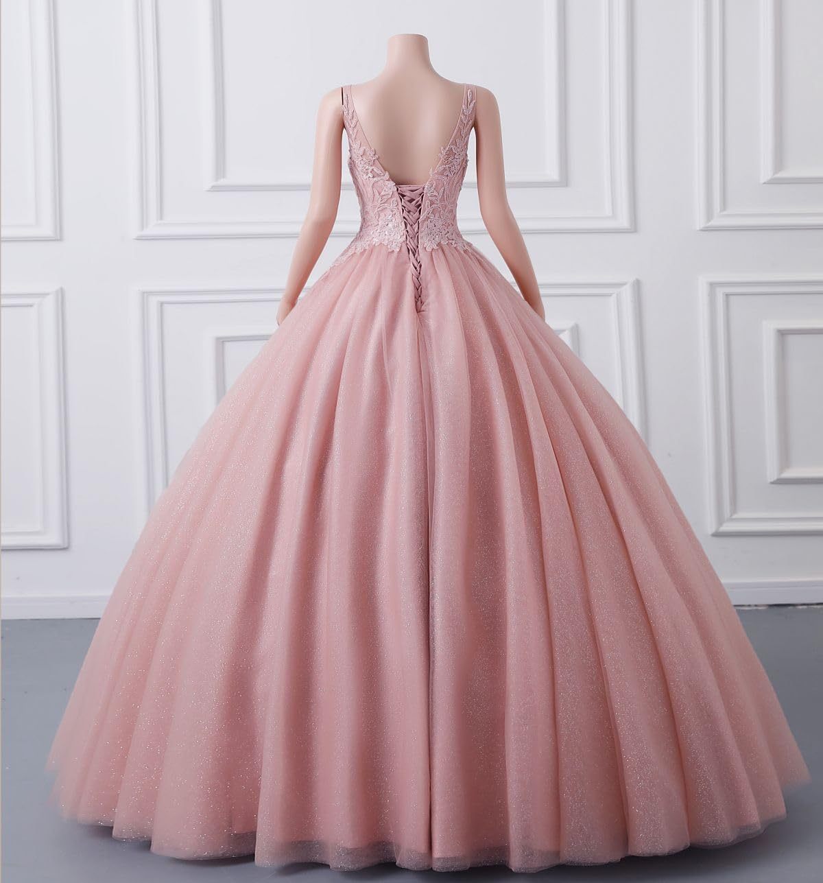 BMbride Women's Beading Sweetheart Ball Gown Tulle Layed Long Quinceanera Dress-BMbridal.UK
