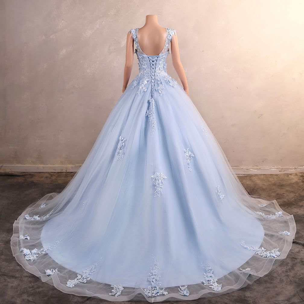 BMbride Women's Beading Sweetheart Ball Gown Tulle Layed Long Quinceanera Dress-BMbridal.UK