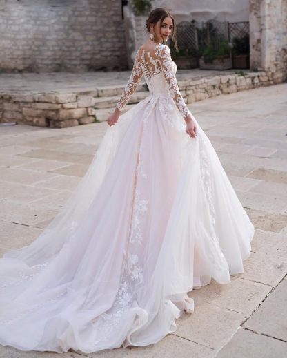 Lace Appliqued Wedding Dresses for Bride 2025 Beach Wedding Bridal Gowns for Women SE002-BMbridal.UK