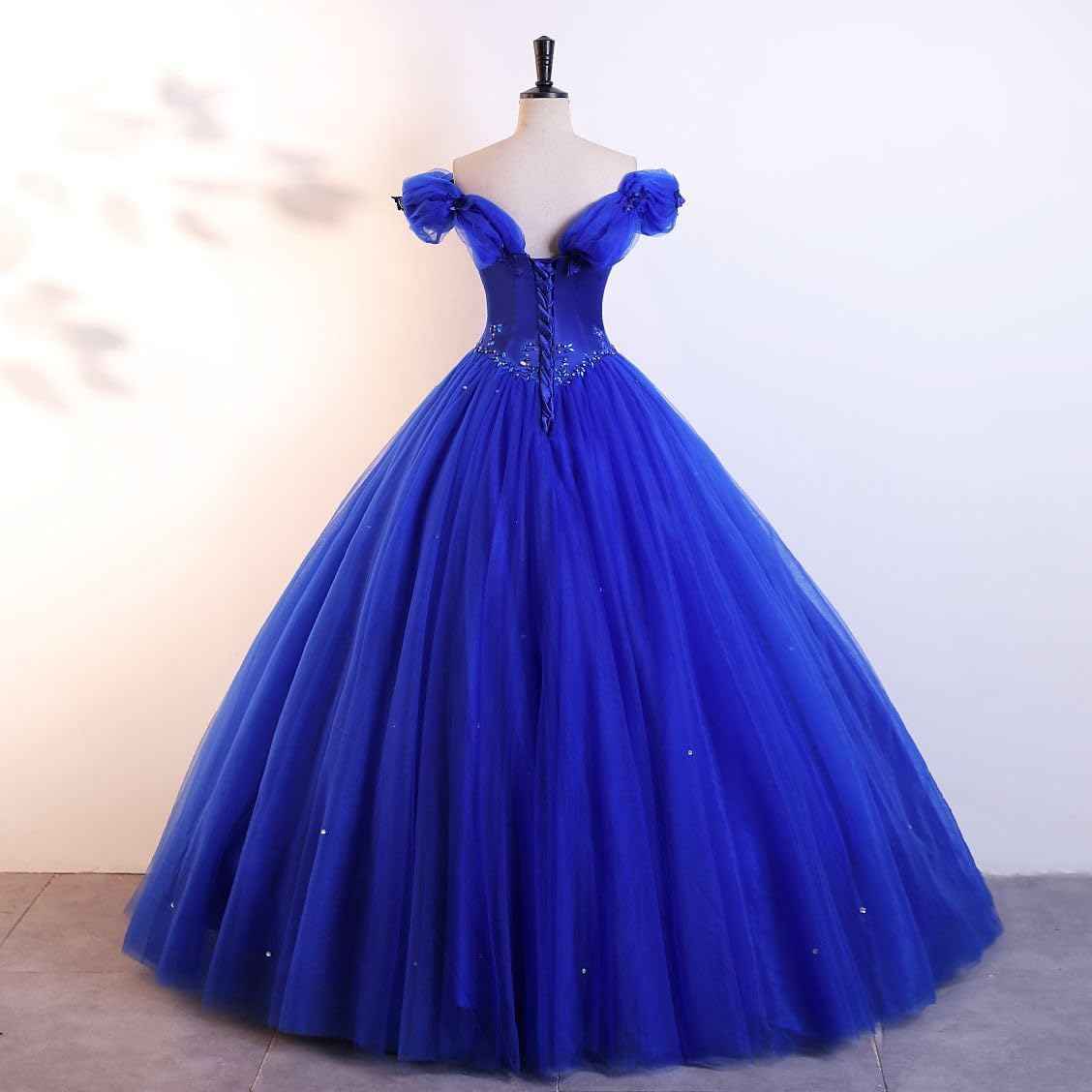 BMbride Women's Beading Sweetheart Ball Gown Tulle Layed Long Quinceanera Dress-BMbridal.UK