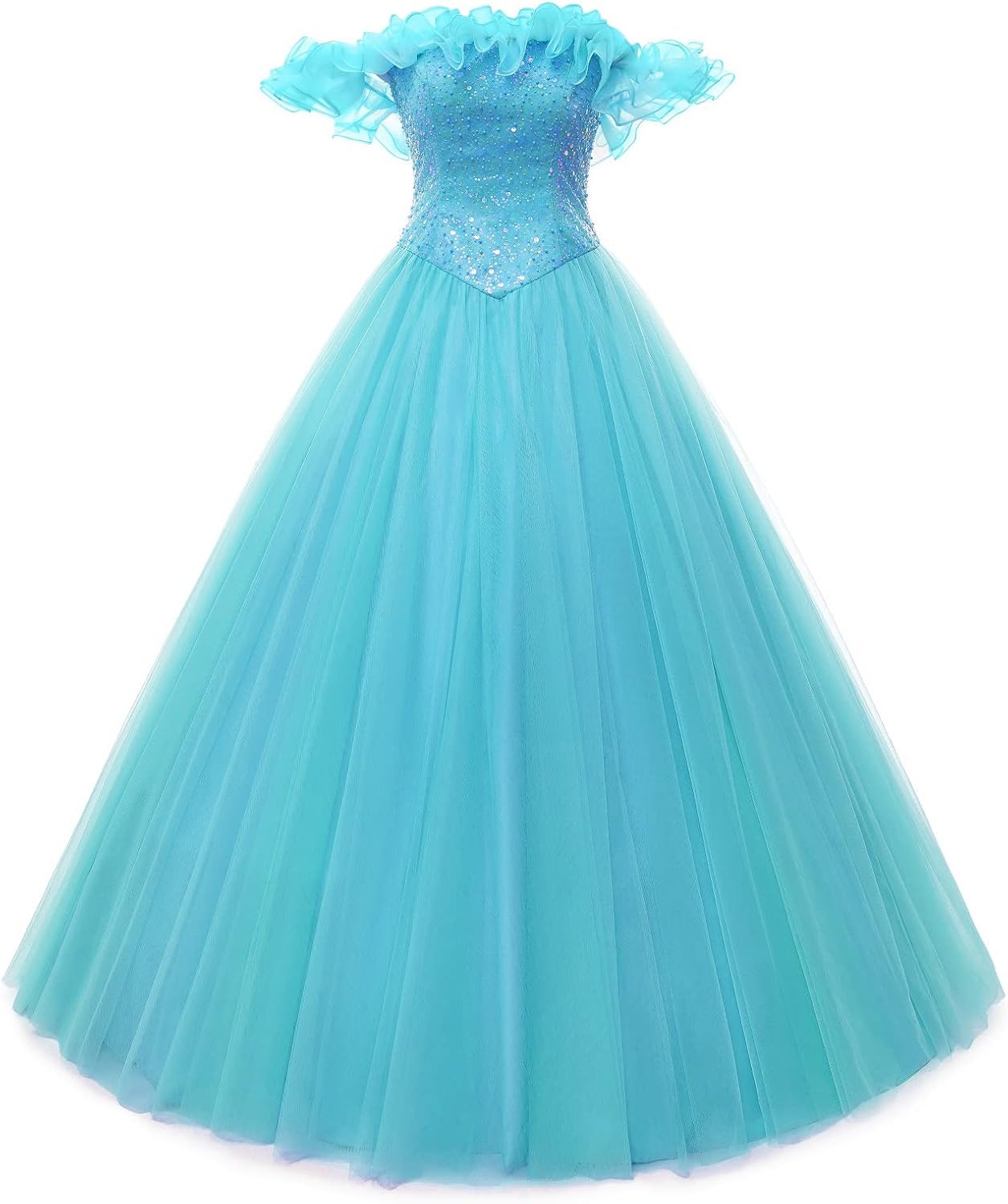BMbride Women's Beading Sweetheart Ball Gown Tulle Layed Long Quinceanera Dress-BMbridal.UK