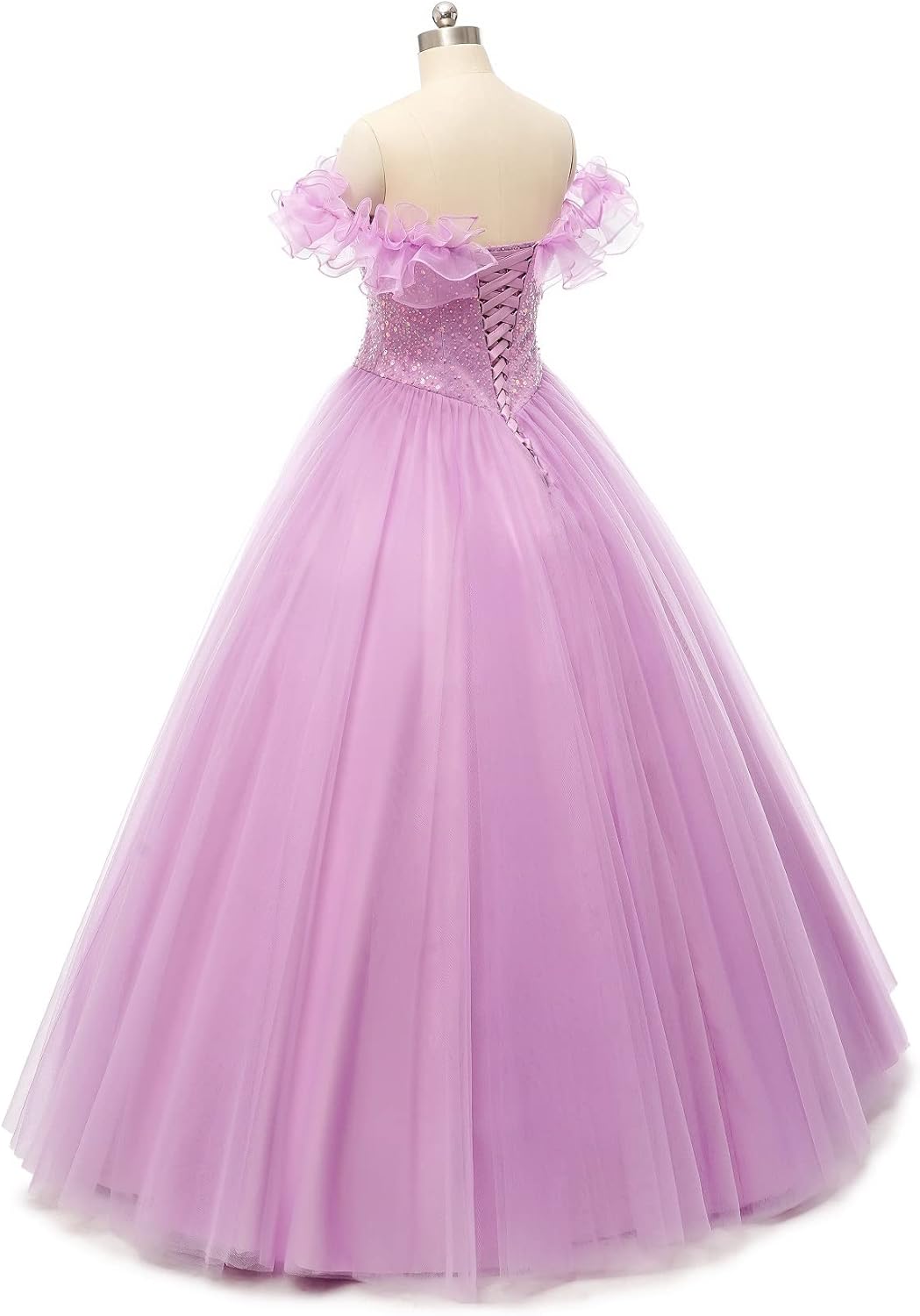 BMbride Women's Beading Sweetheart Ball Gown Tulle Layed Long Quinceanera Dress-BMbridal.UK