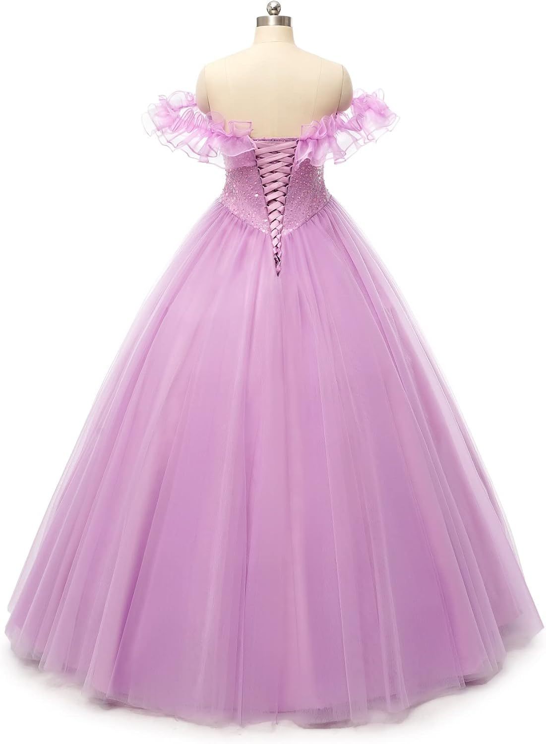 BMbride Women's Beading Sweetheart Ball Gown Tulle Layed Long Quinceanera Dress-BMbridal.UK