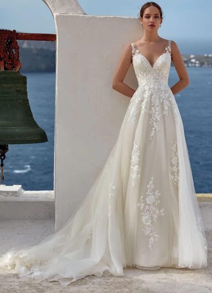 Lace Appliqued Wedding Dresses for Bride 2025 Beach Wedding Bridal Gowns for Women SE002-BMbridal.UK