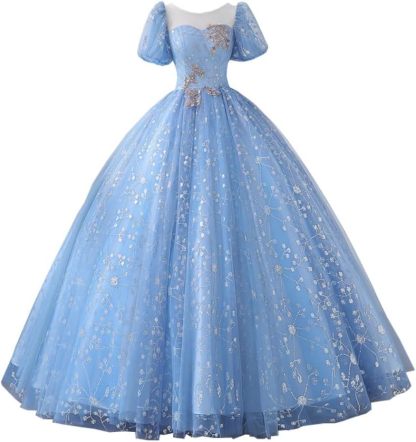 BMbride Women's Beading Sweetheart Ball Gown Tulle Layed Long Quinceanera Dress-BMbridal.UK