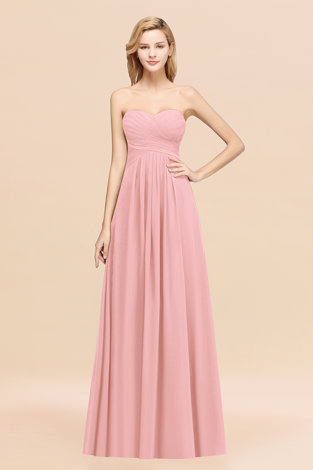 BMbridal Vintage Sweetheart Long Grape Affordable Bridesmaid Dresses Online-BMbridal