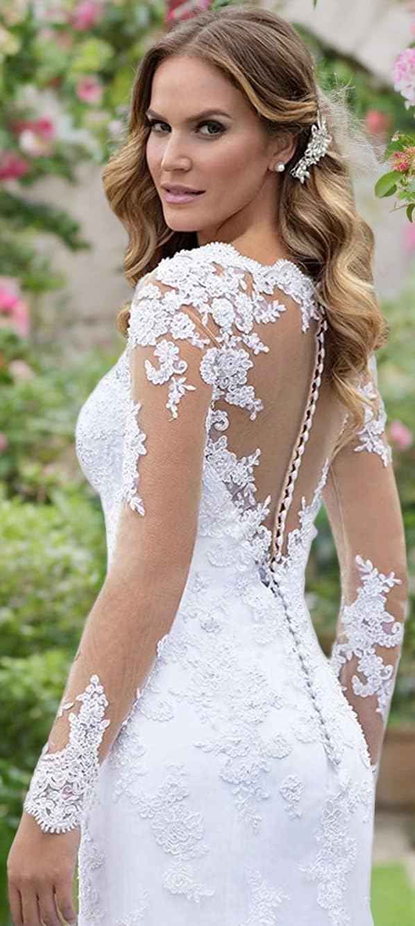 Mermaid Wedding Dresses for Bride 2025 Lace Bridal Gowns Beach Bridal Dress for Wedding Gowns-BMbridal.UK